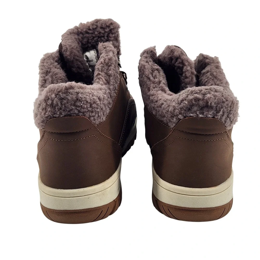 Weatherproof‎ Slope Duck Boots Mens 11 Brown Faux Fur Lined Waterproof NWOT